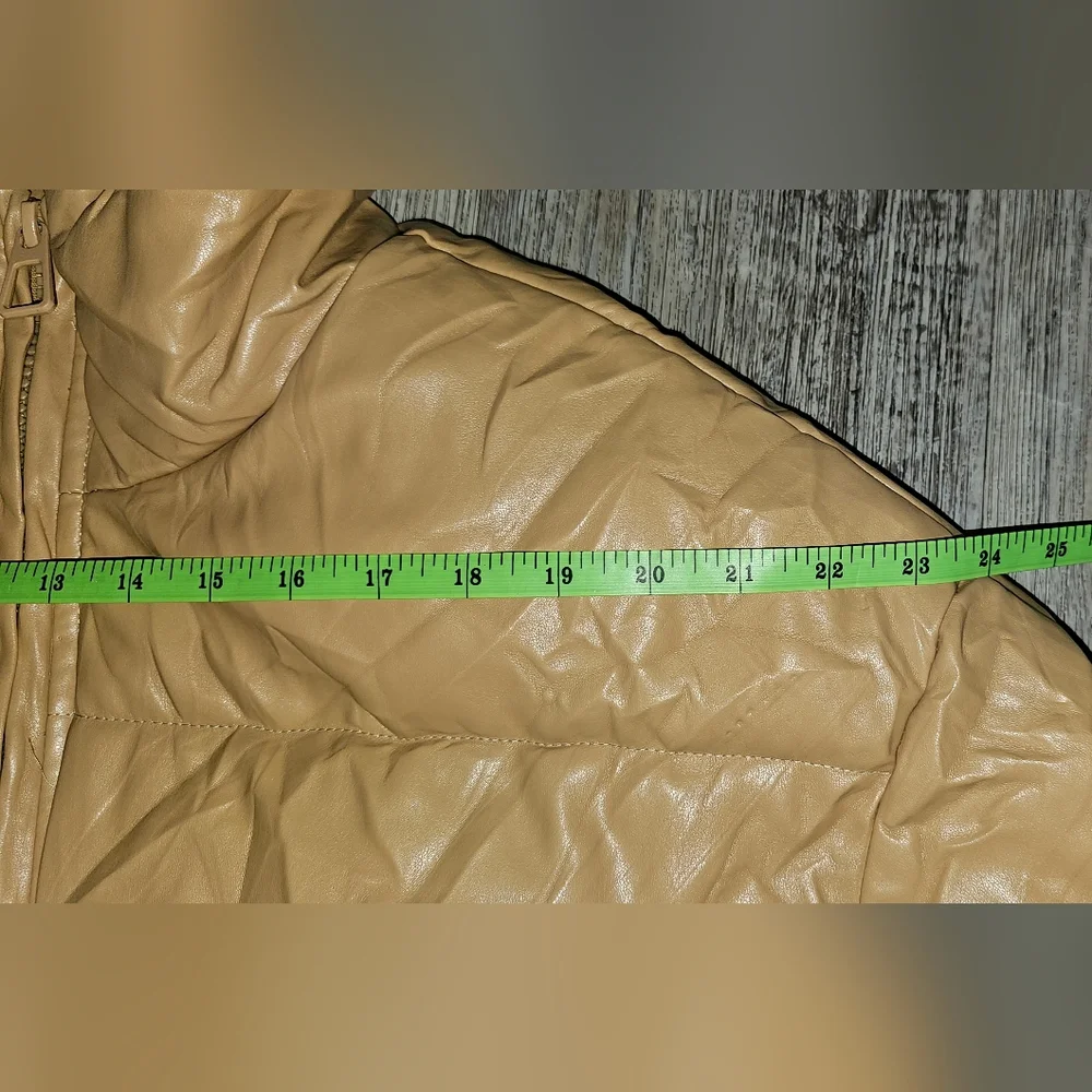 Tan Puffer Jacket - Picture 7 of 9